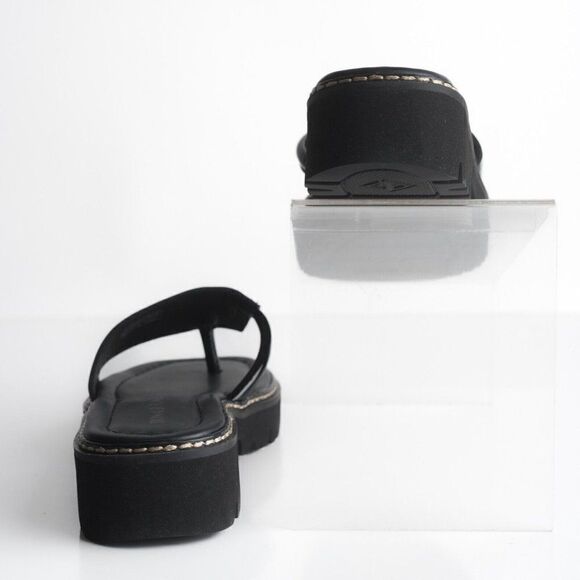 Donald Pliner Womens Beulah Platform Sandals Thongs Patent Leather Black US 8.5 - Picture 6 of 9